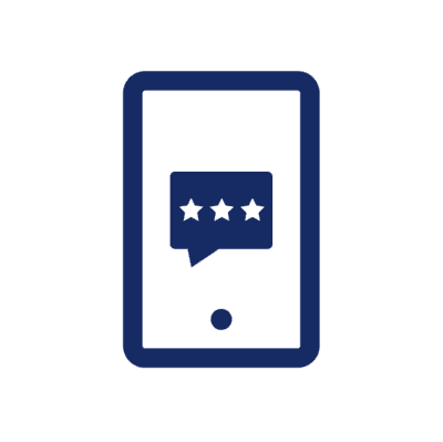 Mobile Review Stars Icon